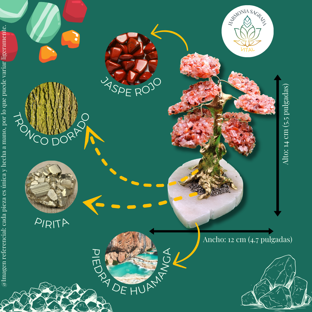 🌟 Árbol Premium de Jaspe Rojo con Huamanga – Fuerza, Protección y Vitalidad 🌟